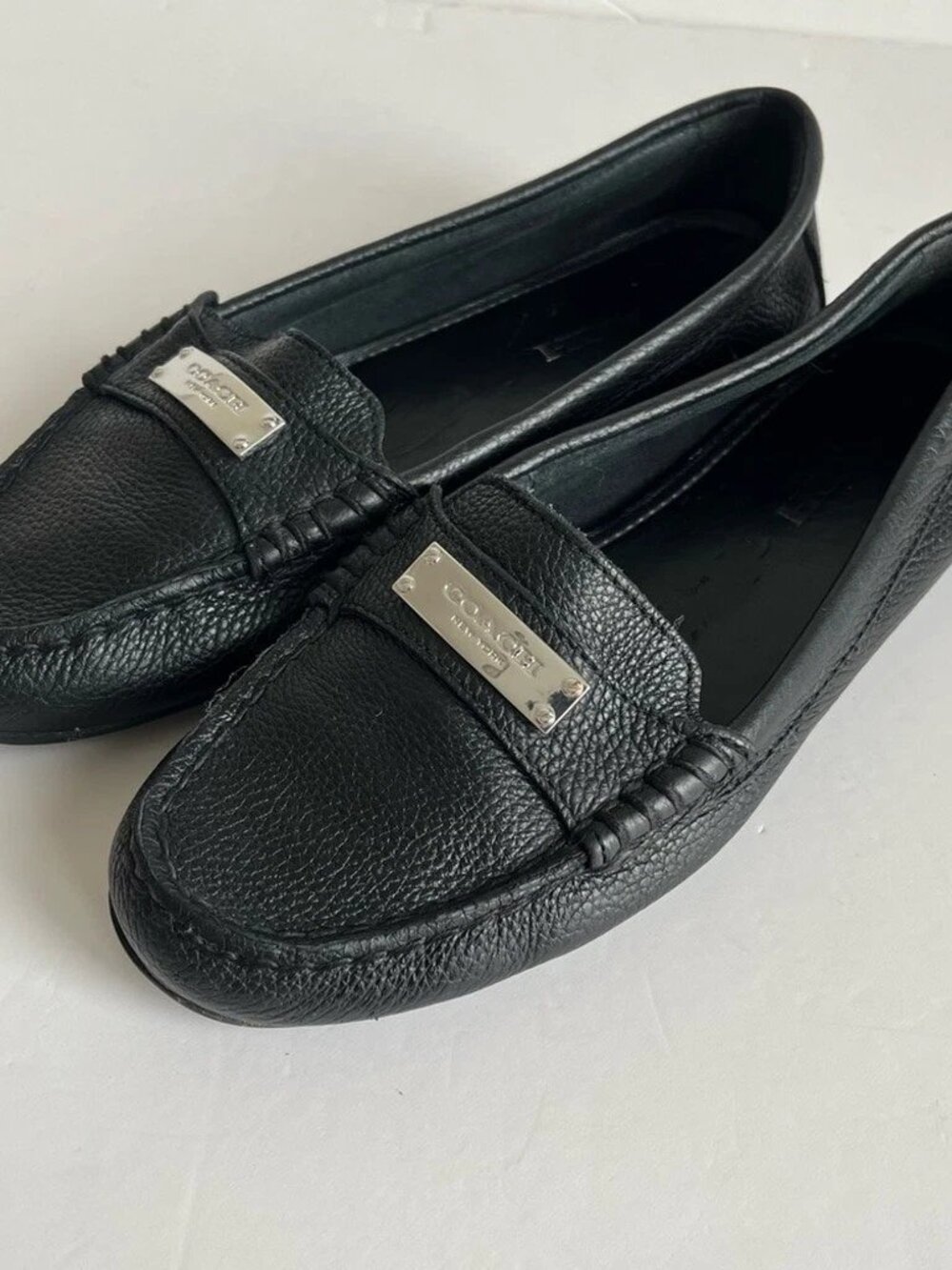Coach Fredrica Black Leather Women's Loafers
